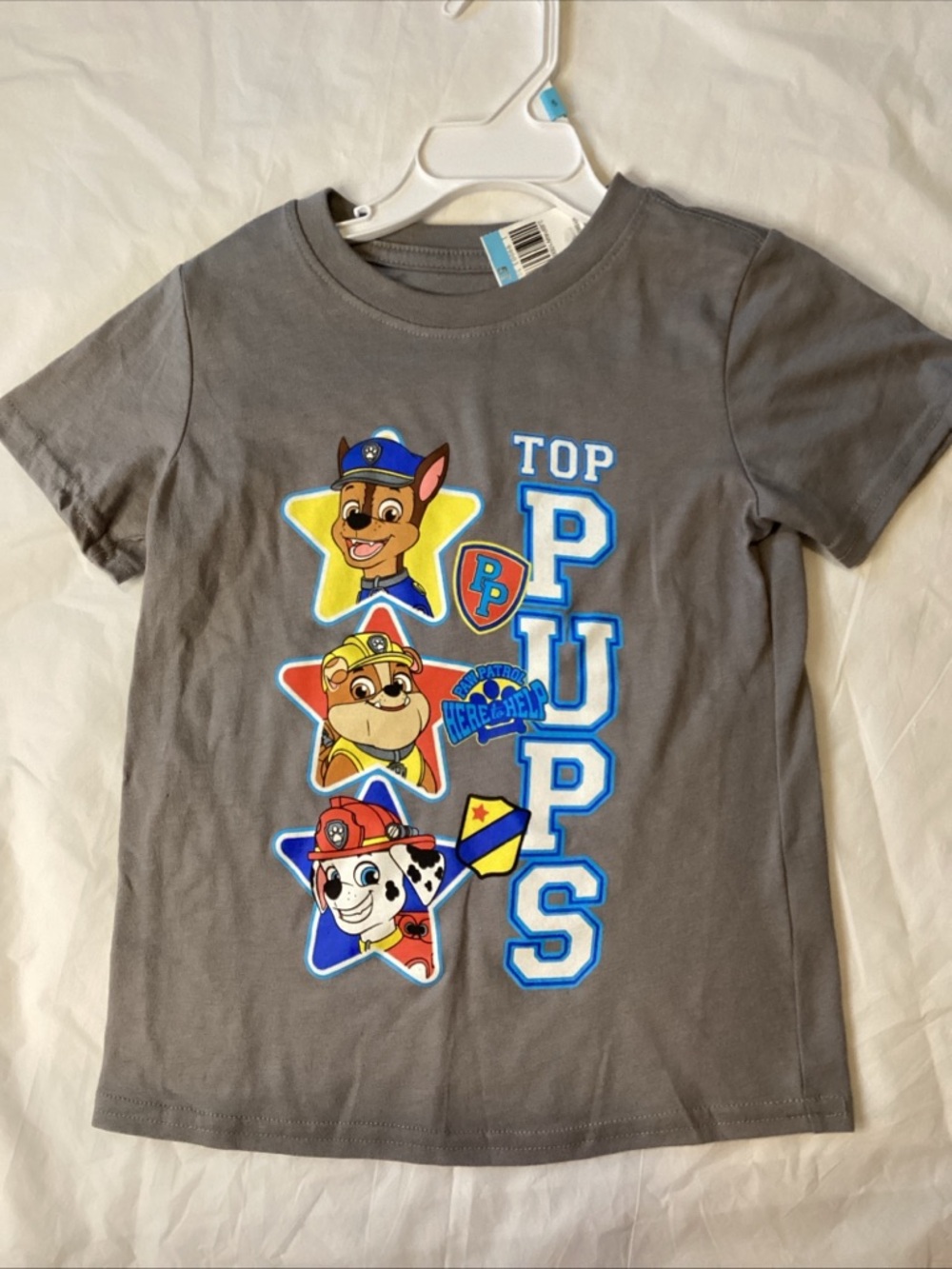 Nickelodeon Gray PAW Patrol Top Pups Graphic Tee